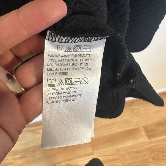 Isaac Mizrahi Live Womens Black Textured Cardigan Sweater XL Loungewear - Picture 8 of 9